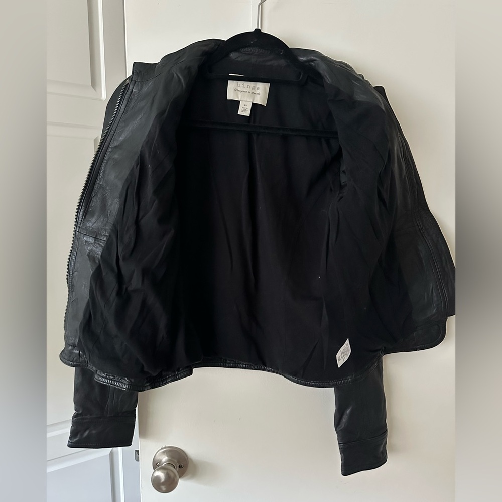 Hinge Black Leather Jacket - image 4